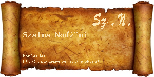 Szalma Noémi névjegykártya